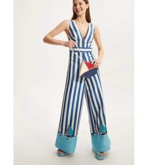 New! My Beachy Side x emily in Paris sailing jumpsuit nwot 33066 - Picture 4 of 16